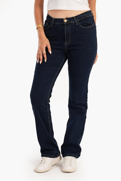 Carina Blue Cotton Denim Pants