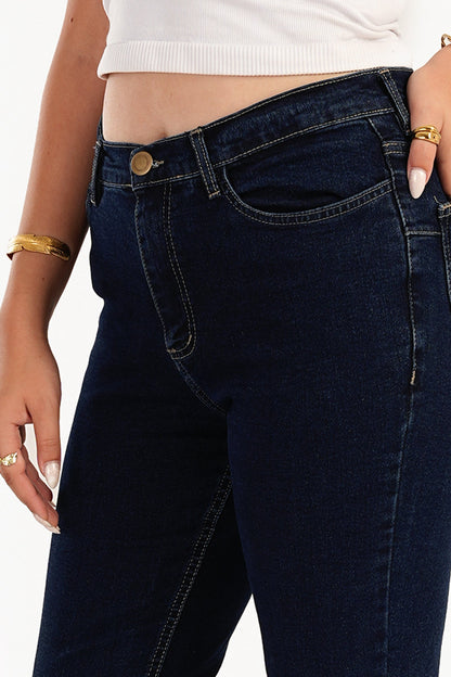 بنطال جينز قطني أزرق