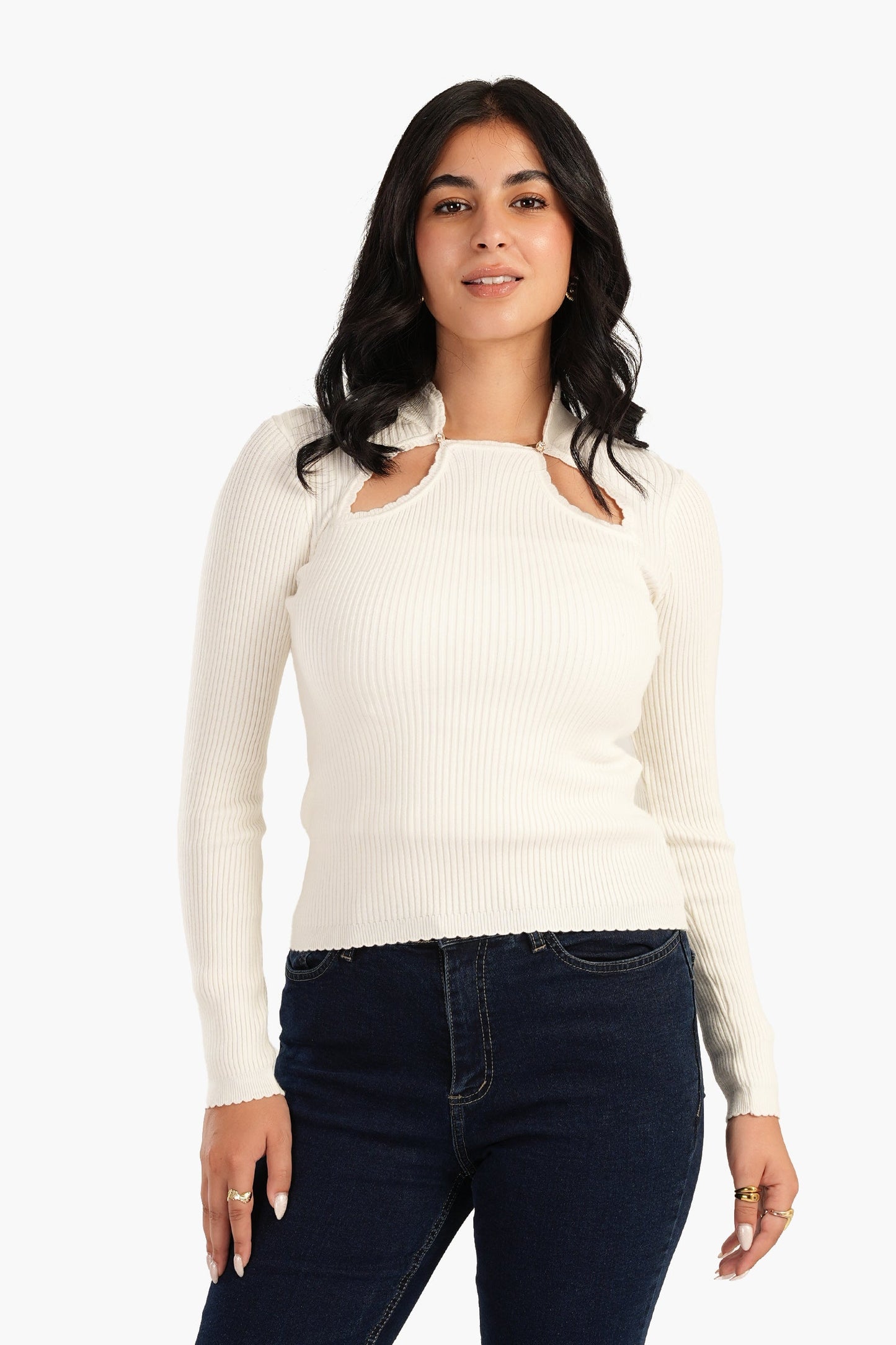 Carina Cut-out Ribbed Top