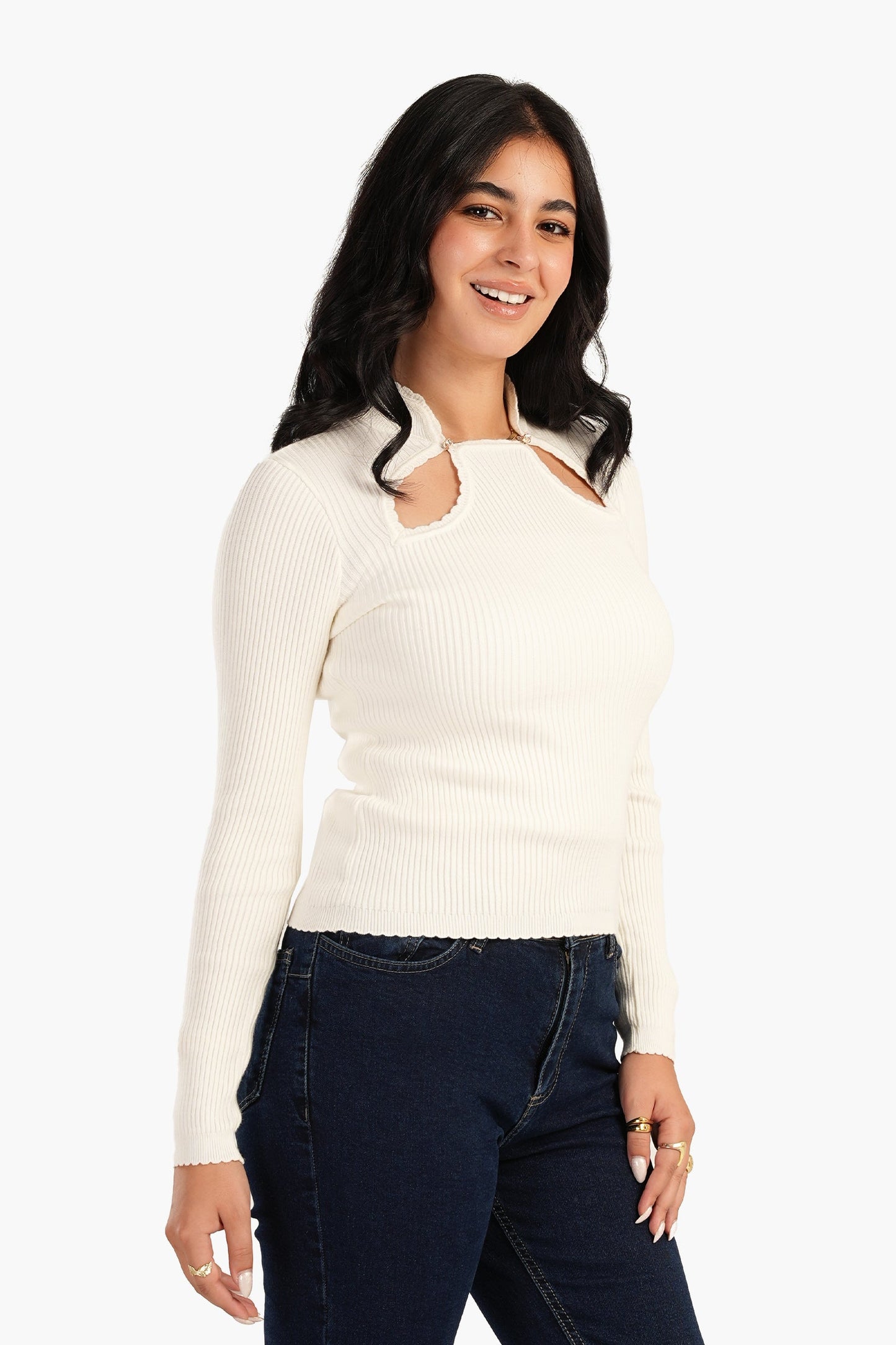 Carina Cut-out Ribbed Top