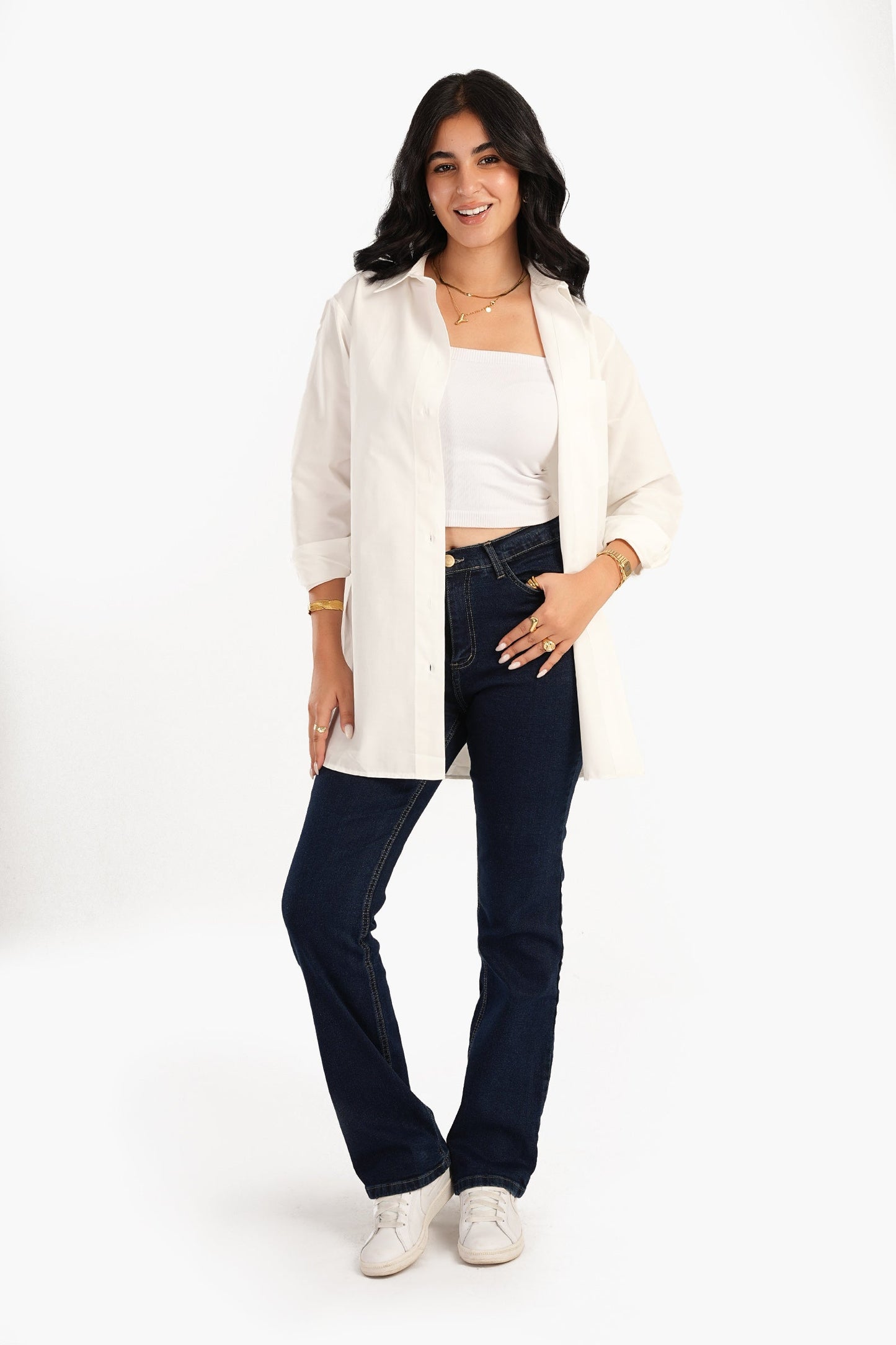 Carina Poplin Shirt with Chest Pocket