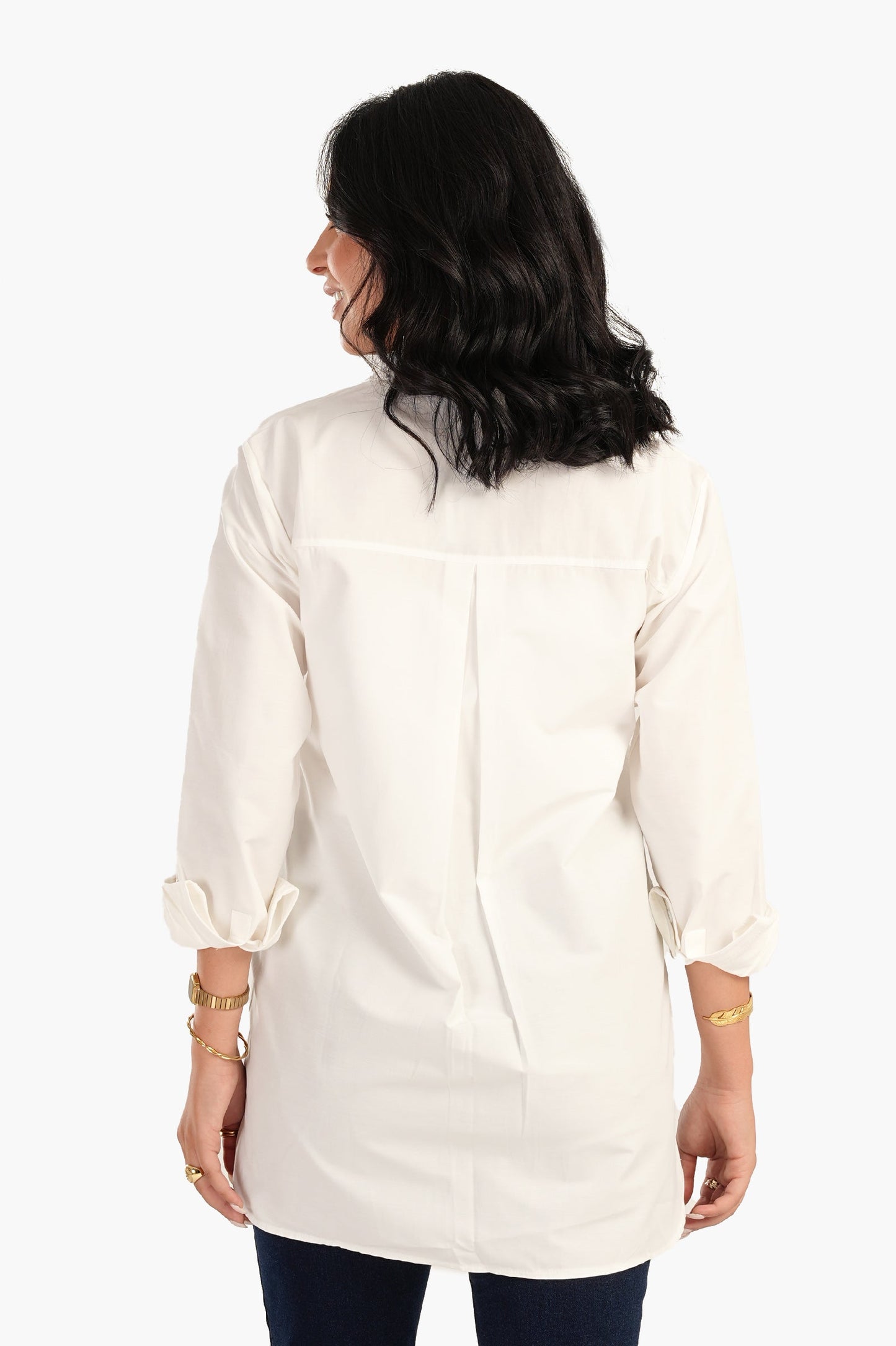 Carina Poplin Shirt with Chest Pocket