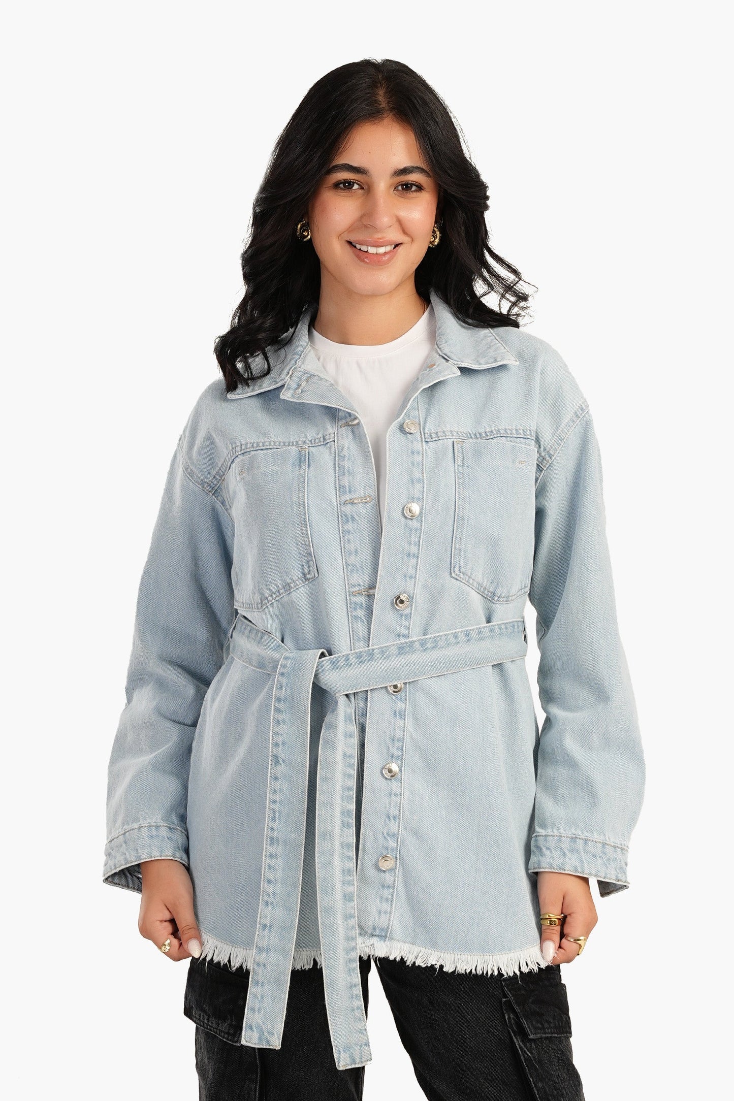 Carina Denim Jacket with Belt