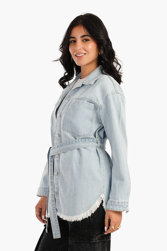 Carina Denim Jacket with Belt