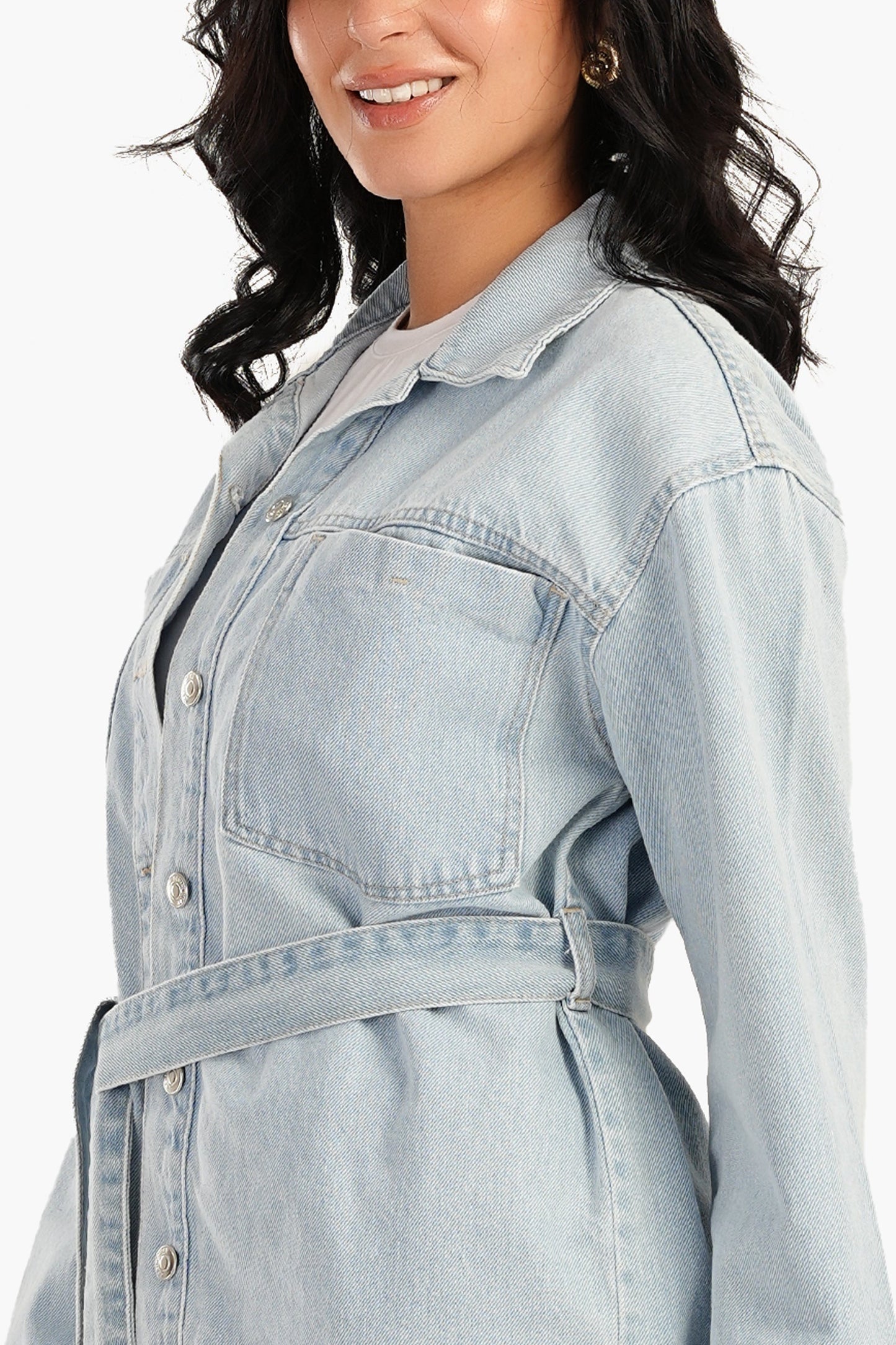 Carina Denim Jacket with Belt