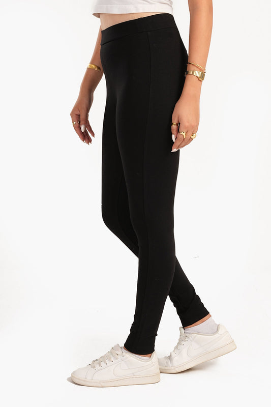 Black Jersey Leggings