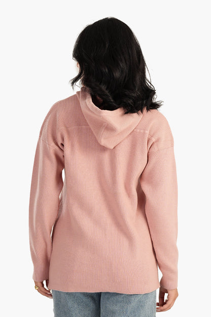 كارديجان محبوك بغطاء للرأس