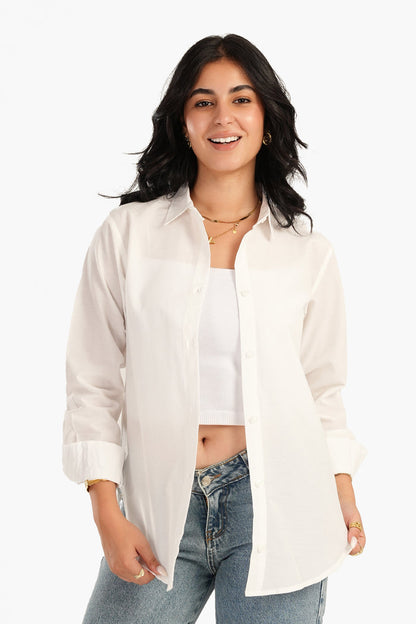 Carina Basic Shirt with Round Hem