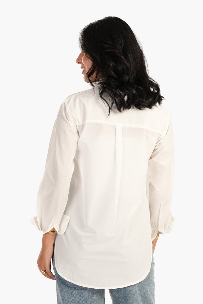 Carina Basic Shirt with Round Hem