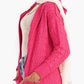 Cable Knitted Hooded Cardigan