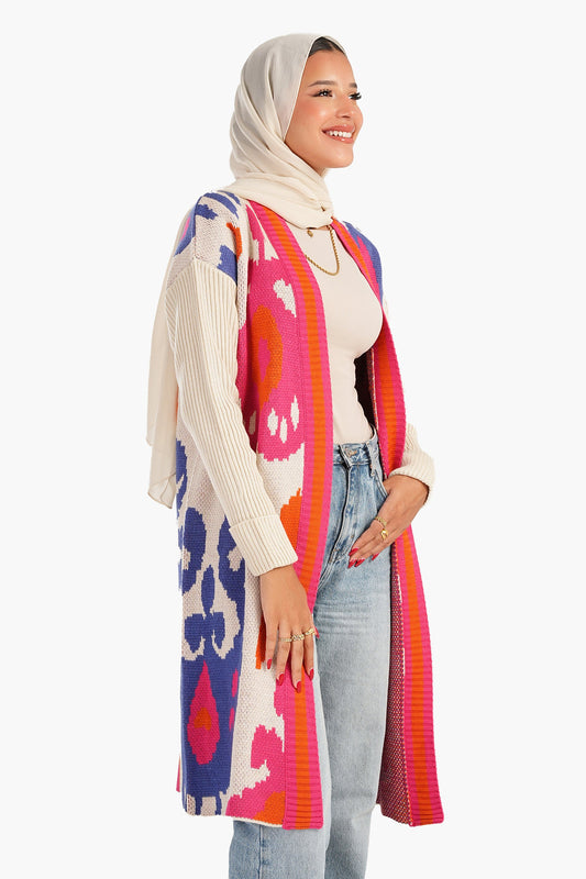 كارديجان محبوك ملون