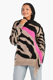 Knitted Pullover With Side Fringes