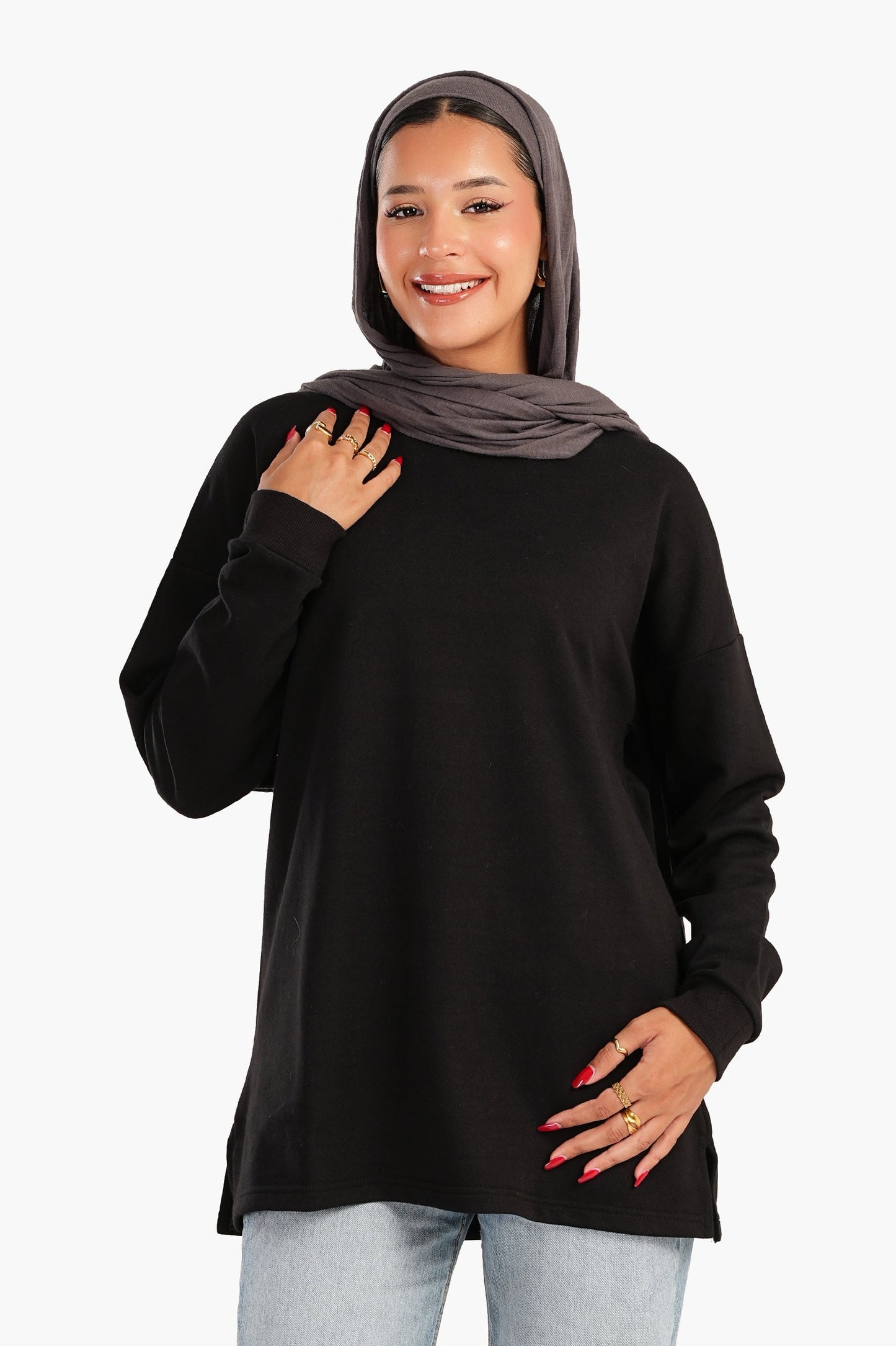 Carina Cotton Dropped Shoulder T-Shirt