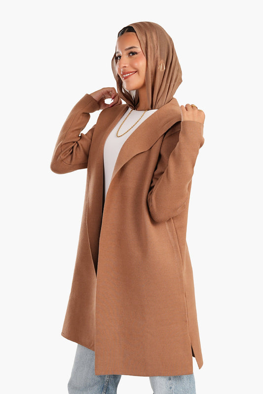 معطف بياقة شال