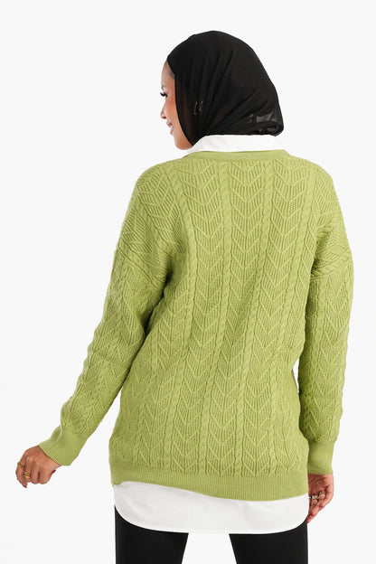 كارديجان بحاشية مطاطية مضلعة