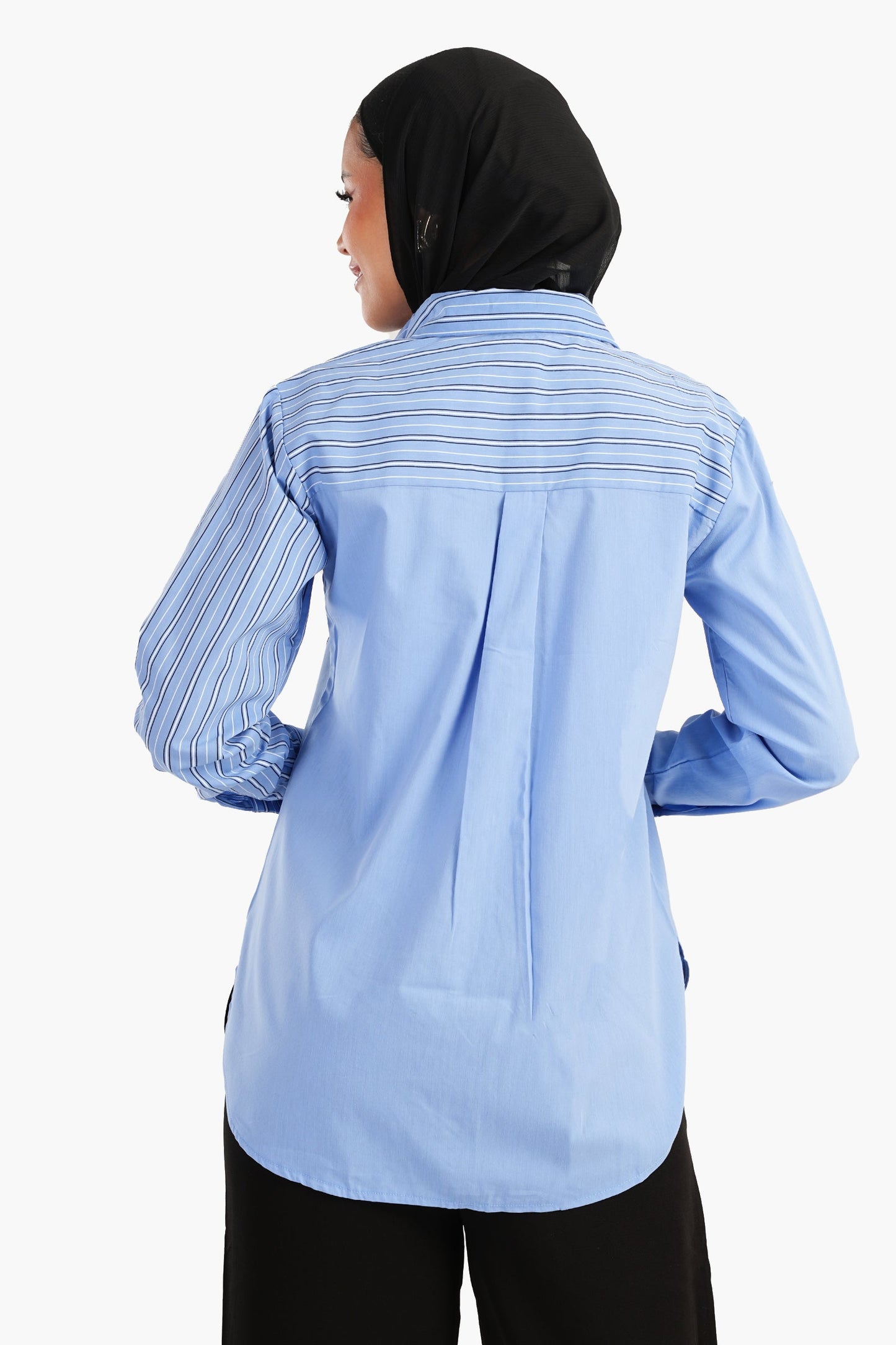 Carina Blue Poplin Basic Shirt