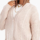 Carina Cardigan with Ribbed Elastic Hem