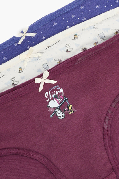 مجموعة من 3 سراويل بيكيني ملونة