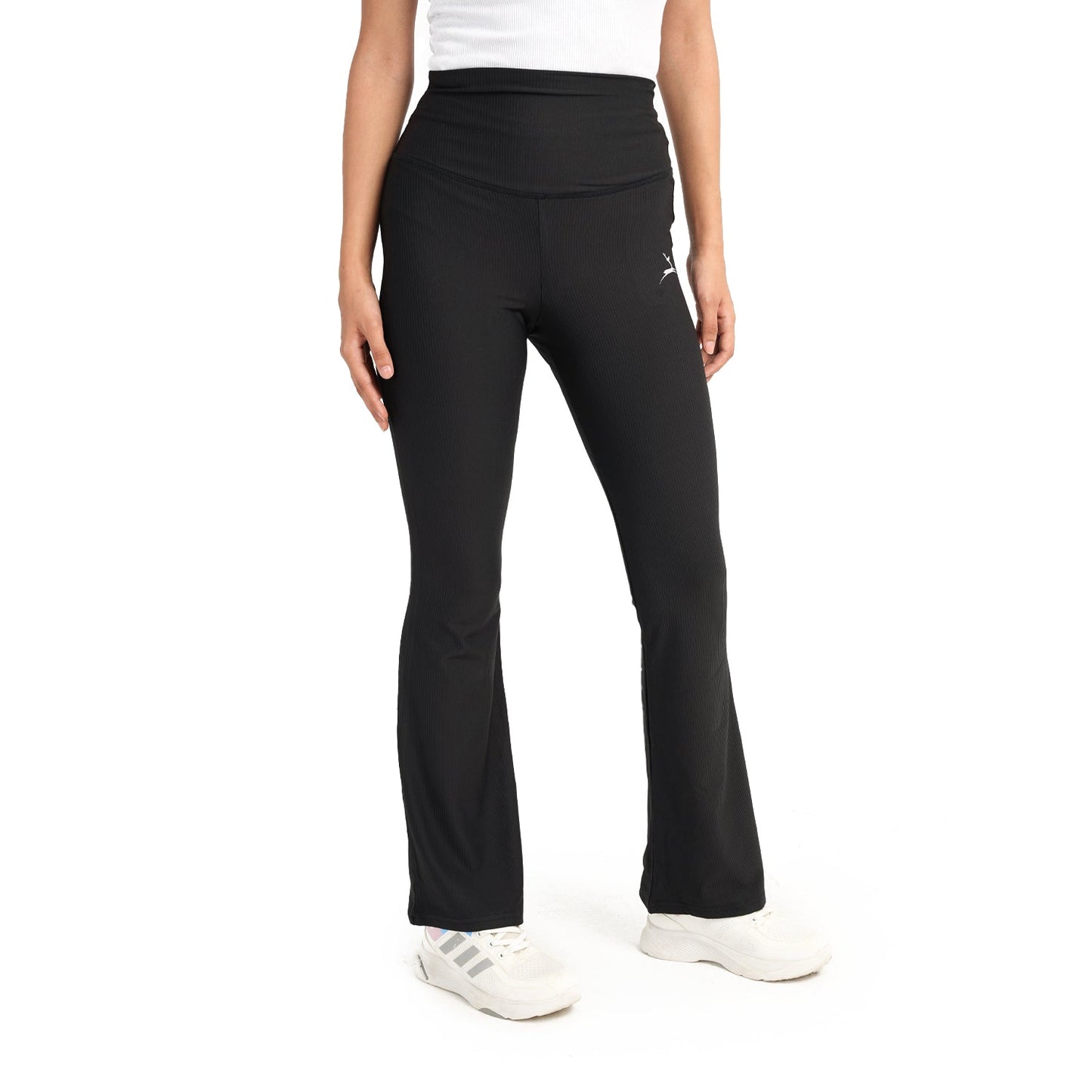 High Waist Ribbed Flare Pants