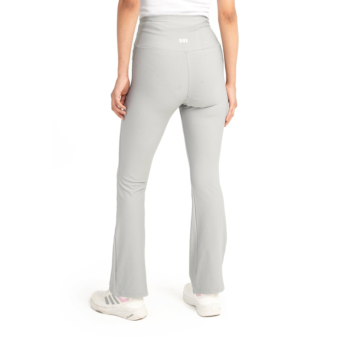 High Waist Ribbed Flare Pants