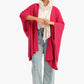 Knitted Wool Open Front Poncho