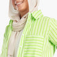 Lime Casual Striped Shirt