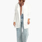 Flat Collar Jacket with Drawstring Waist