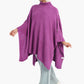 Poncho with Shoulder Metal Buttons