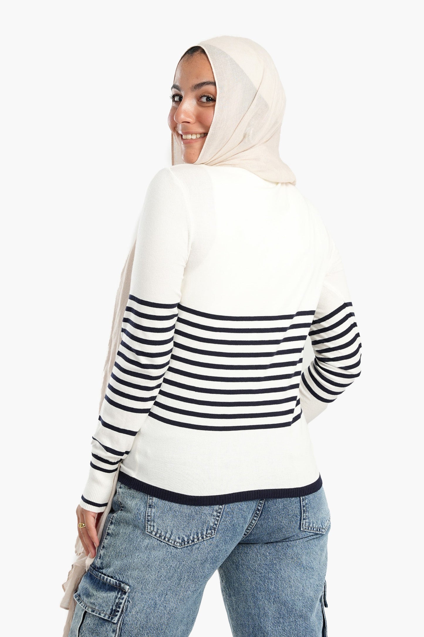 Soft Wool Pullover with Stripes