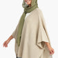 Knitted Wool Open Front Poncho