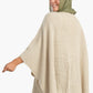 Knitted Wool Open Front Poncho