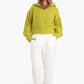 Lime Front Zipper Knitted Sweater