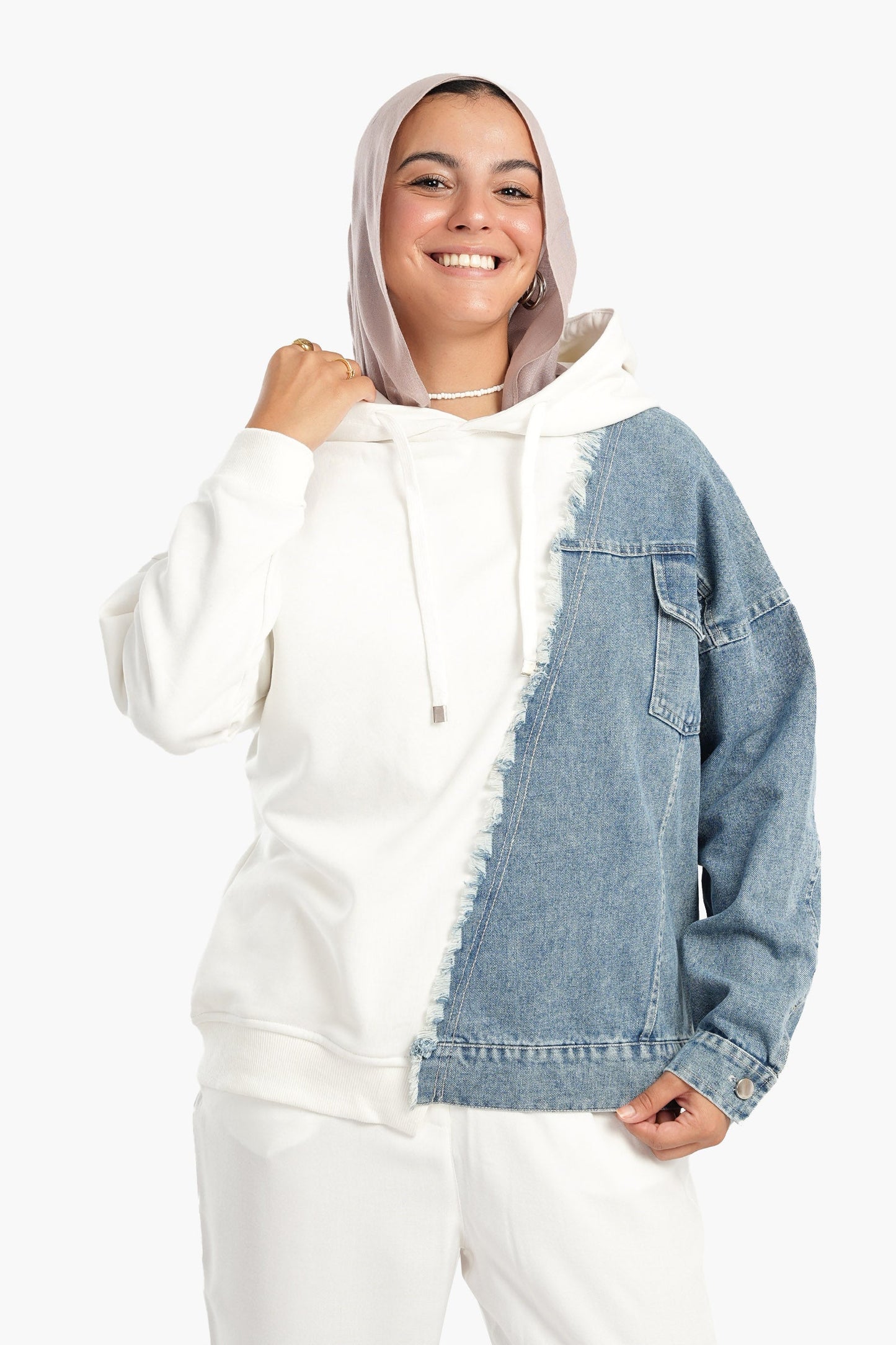 Melton & Denim Lounge Hoodie