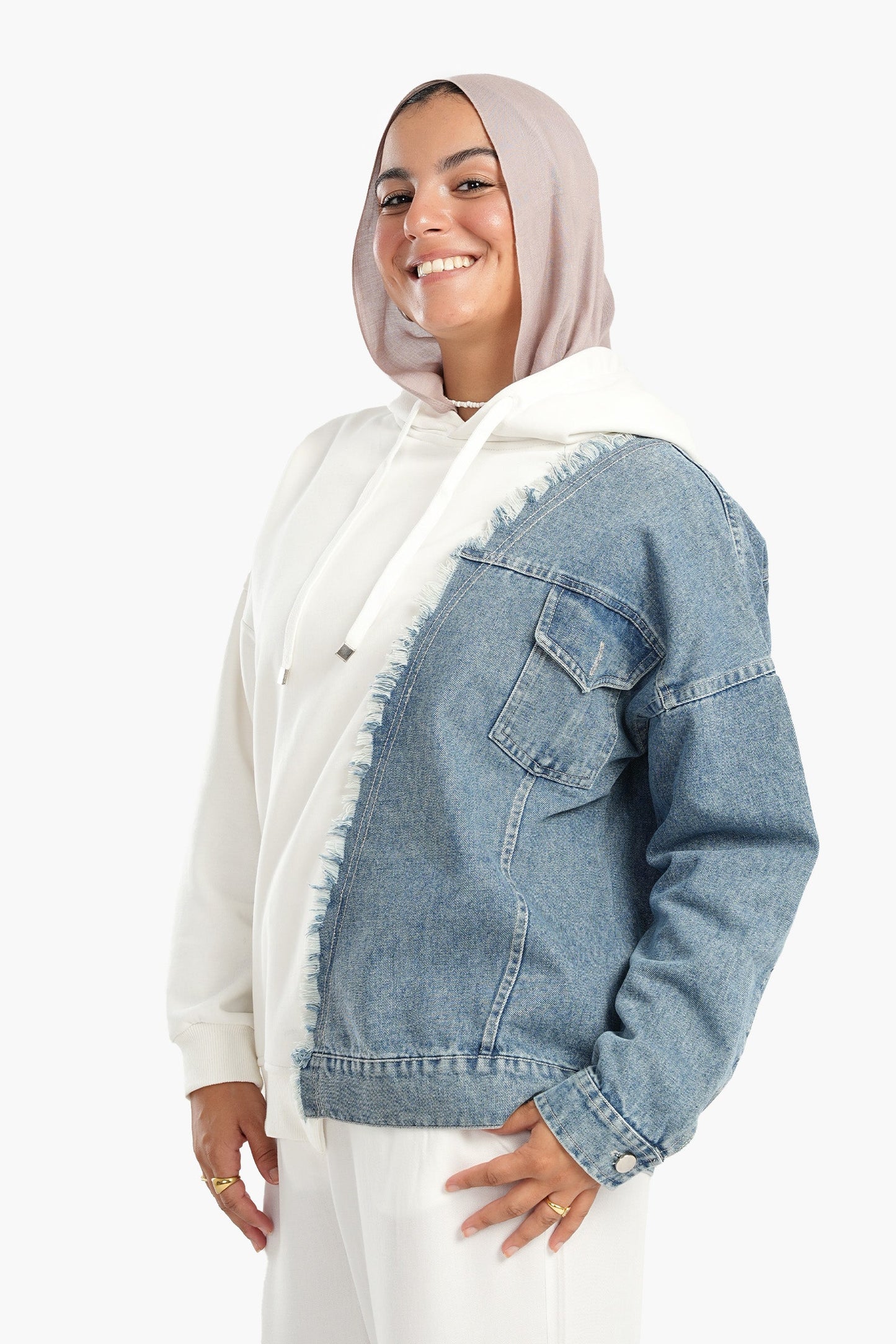 Melton & Denim Lounge Hoodie