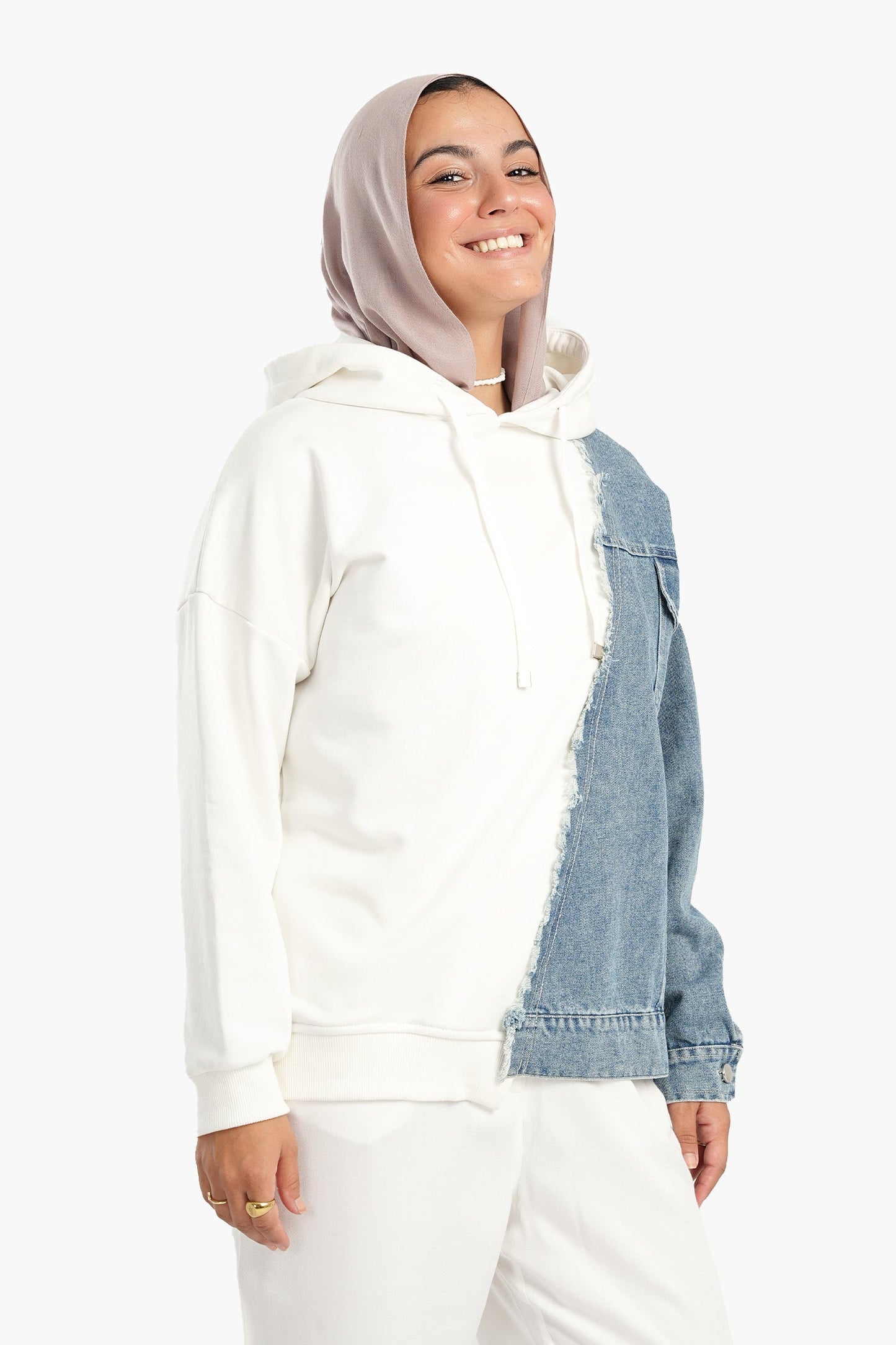 Melton & Denim Lounge Hoodie