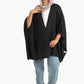 Knitted Wool Open Front Poncho