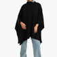 Poncho with Shoulder Metal Buttons