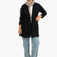 Flat Collar Jacket with Drawstring Waist