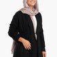 Flat Collar Jacket with Drawstring Waist