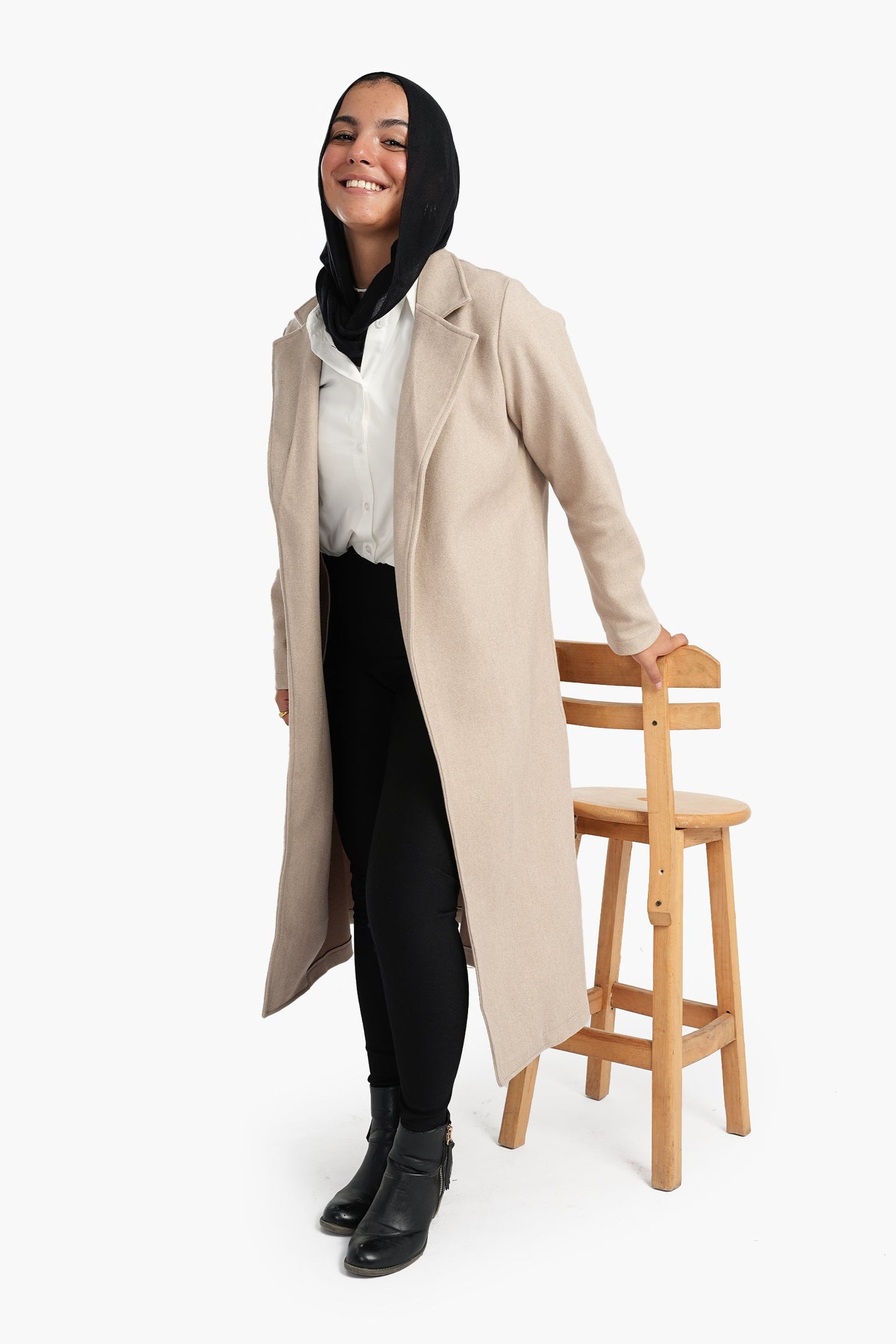 Cafe Notched Collar Coat