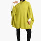 Poncho with Shoulder Metal Buttons