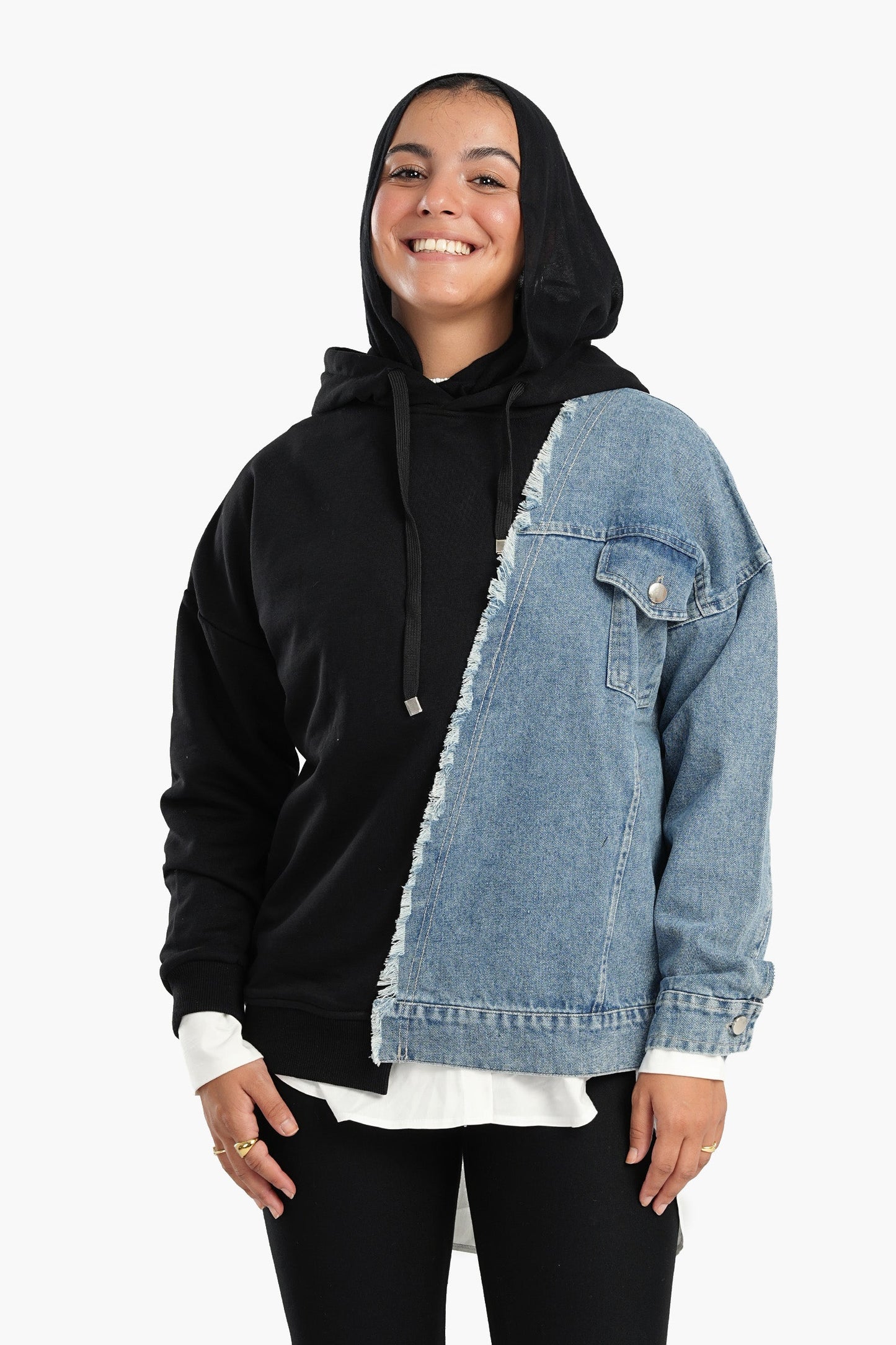 Melton & Denim Lounge Hoodie