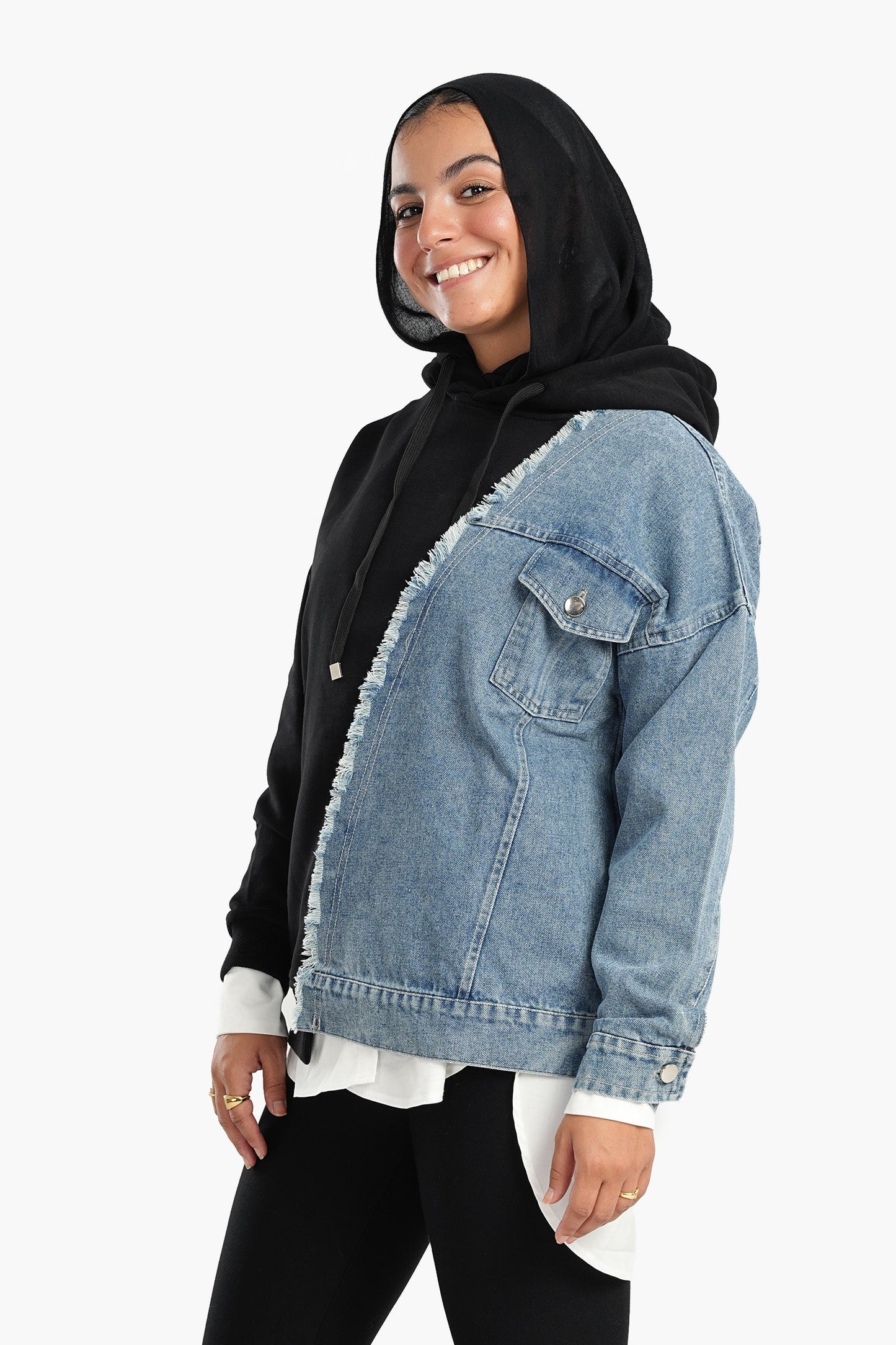 Melton & Denim Lounge Hoodie