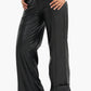 Wide Leg Leather Pants