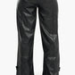 Wide Leg Leather Pants