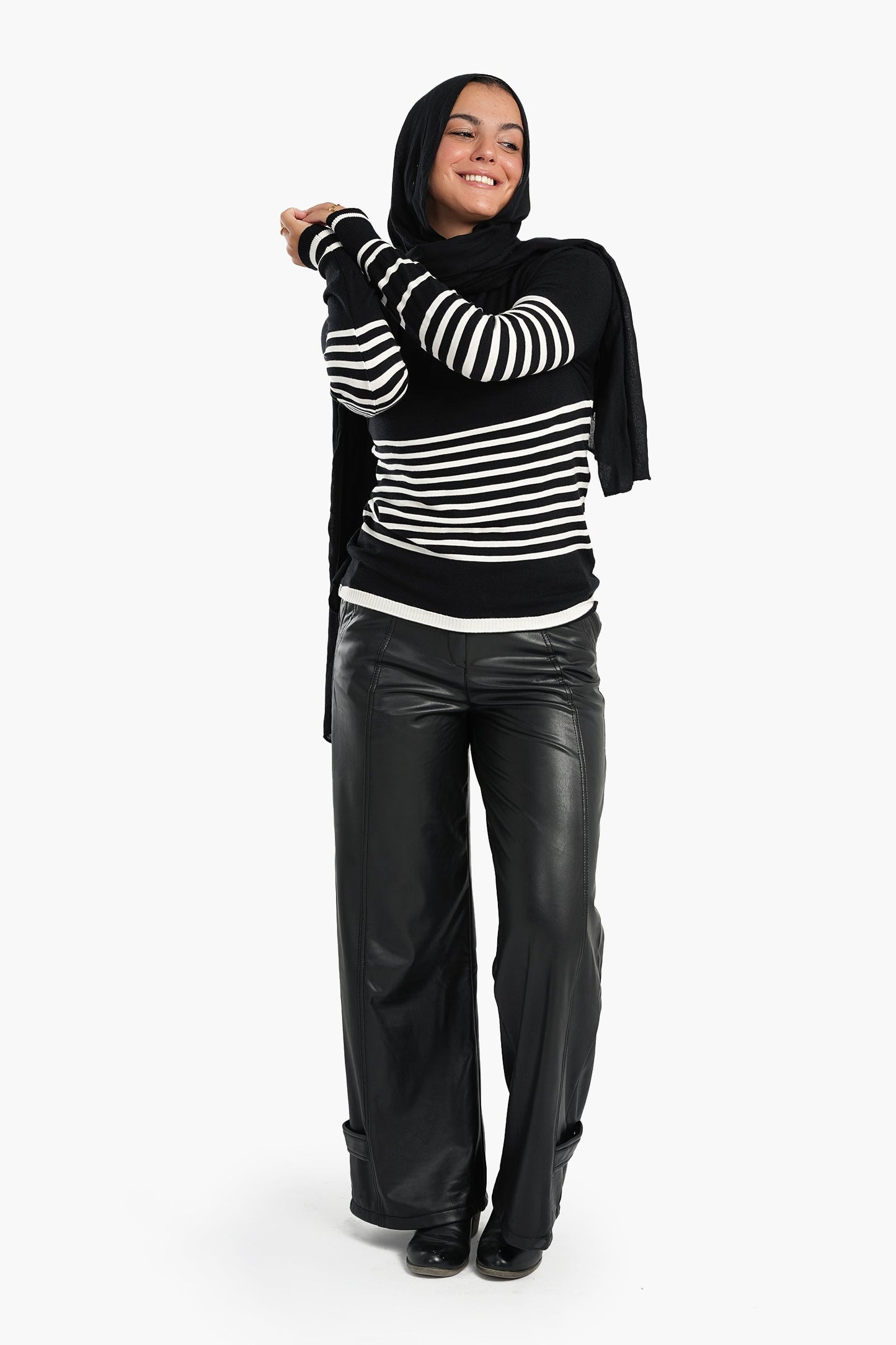 Soft Wool Pullover with Stripes