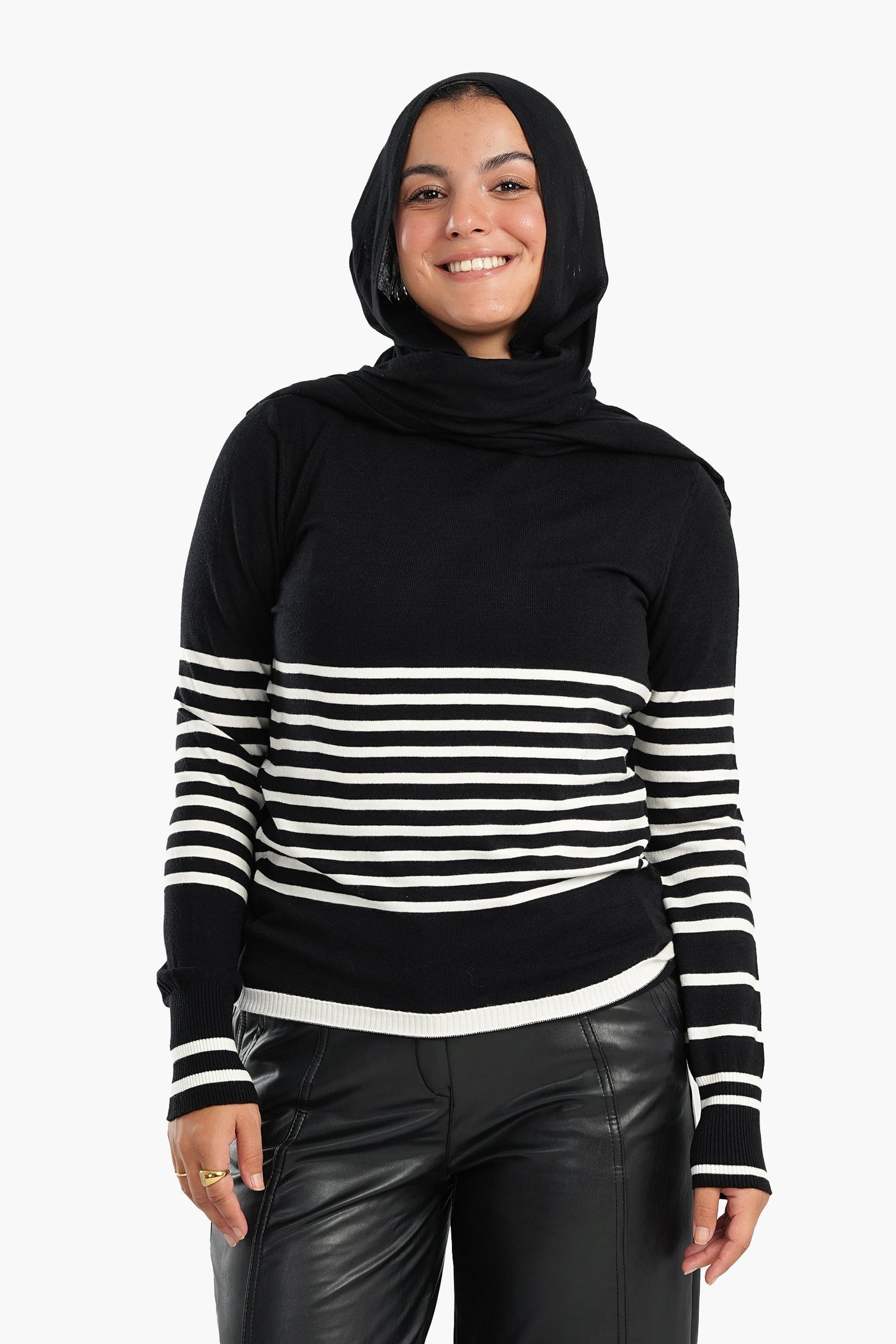 Soft Wool Pullover with Stripes