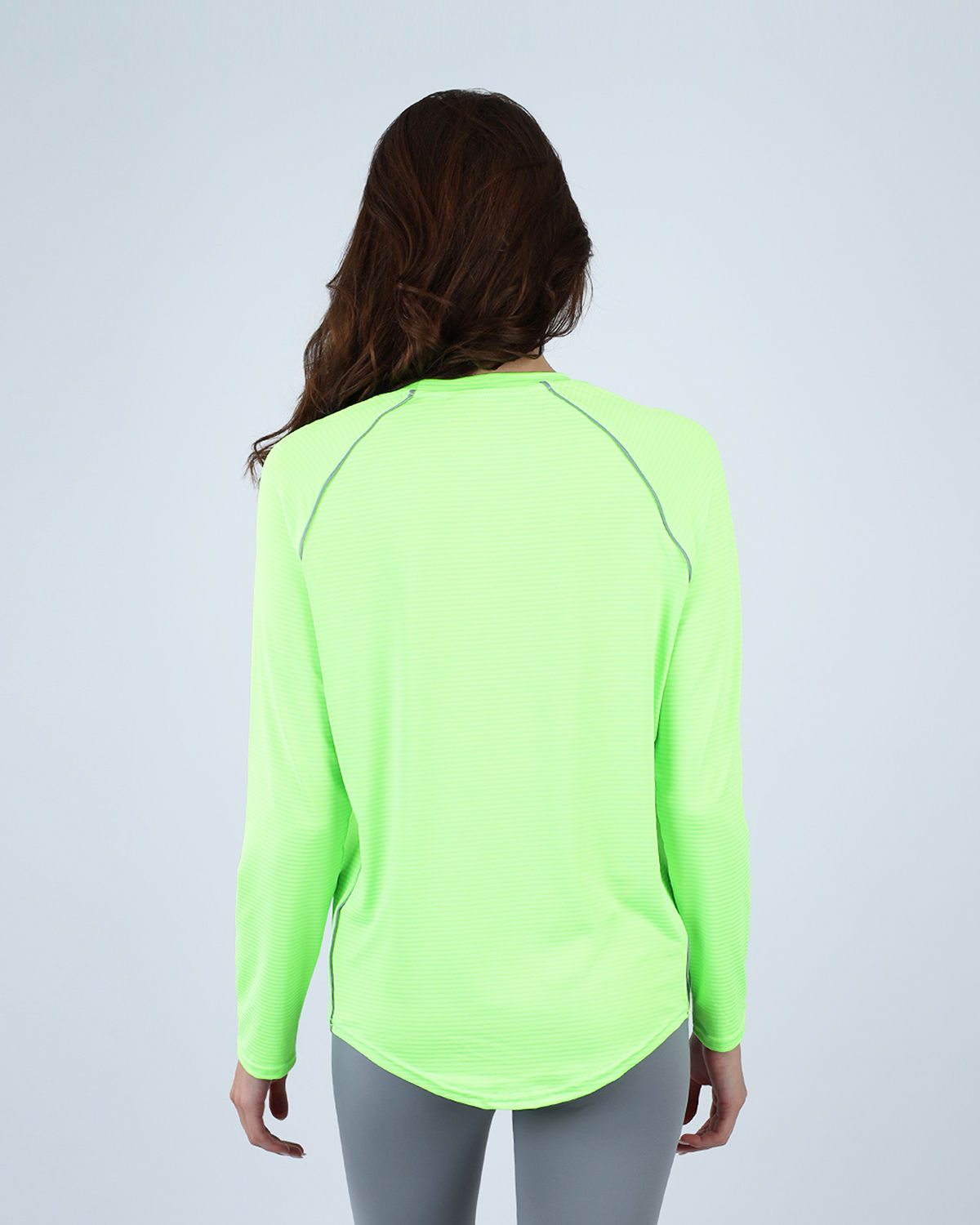 Lime Green Slim Long Sleeve Sports Top