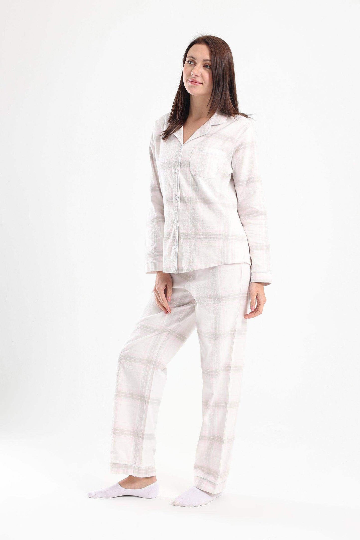 Carina Checkered Long Sleeves Pyjama Set