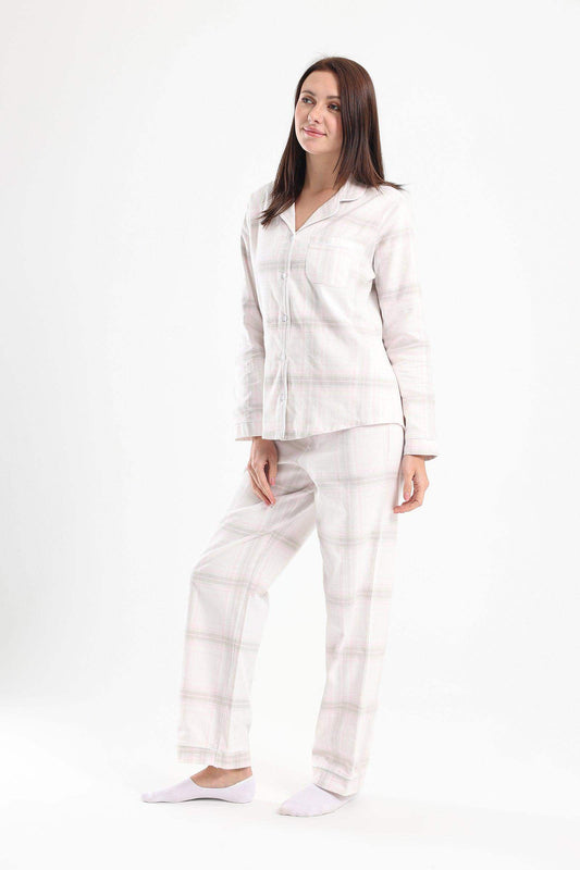 Checkered Long Sleeves Pyjama Set